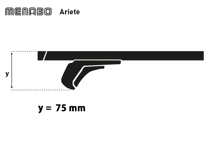 Strešný nosič Daewoo Matiz 09/98- HB, Typ M100/M150, Menabo Ariete