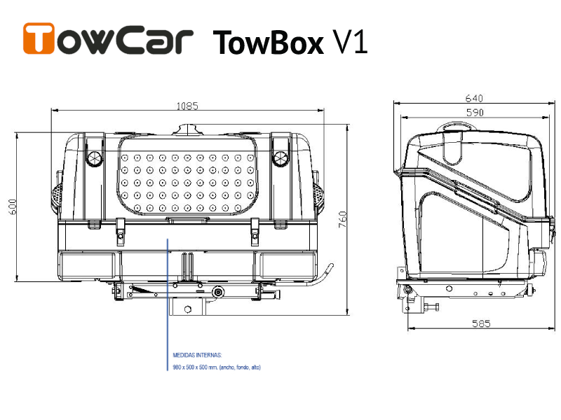 TowCar TowBox V1 na ťažné zariadenie