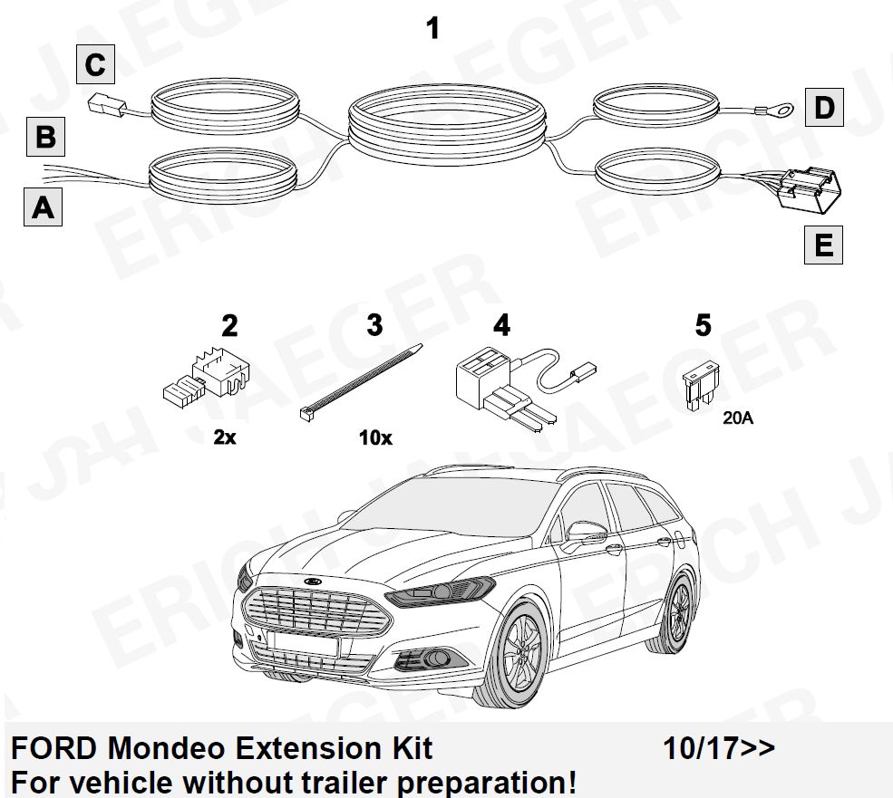 Rozšiřující sada EP Ford Mondeo 10/2017-> bez přípravy