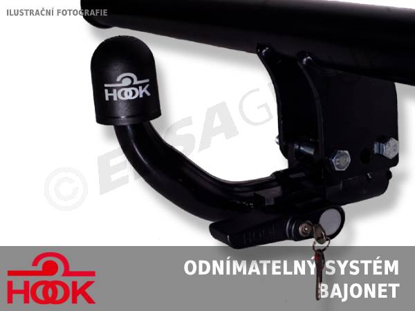 Ťažné zariadenie BMW 5-serie sedan 2010/03-2014/02 (F10), odnímateľný bajonet, HOOK