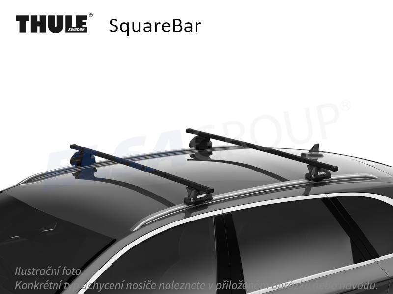 Strešný nosič Mercedes GLC 22- SquareBar, Thule