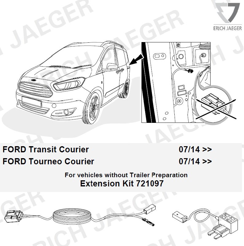 Rozširujúca sada EP 748258 Ford Transit Courier / Tourneo Courier bez prípravy od 07/2014