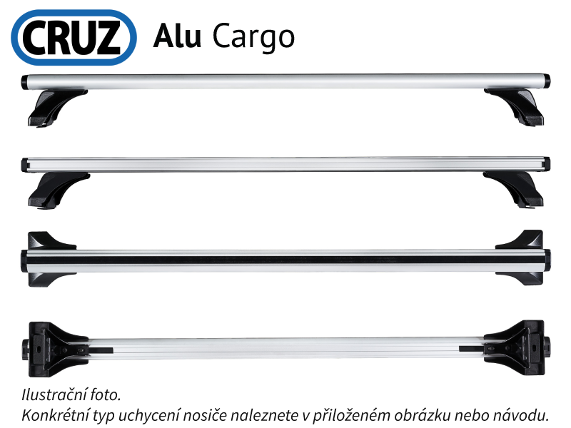 Střešní nosič VW Transporter T5/T6 / Multivan 03-, Cruz Alu Cargo