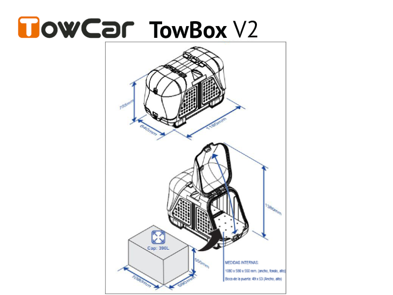 TowCar TowBox V2 Dog na ťažné zariadenie