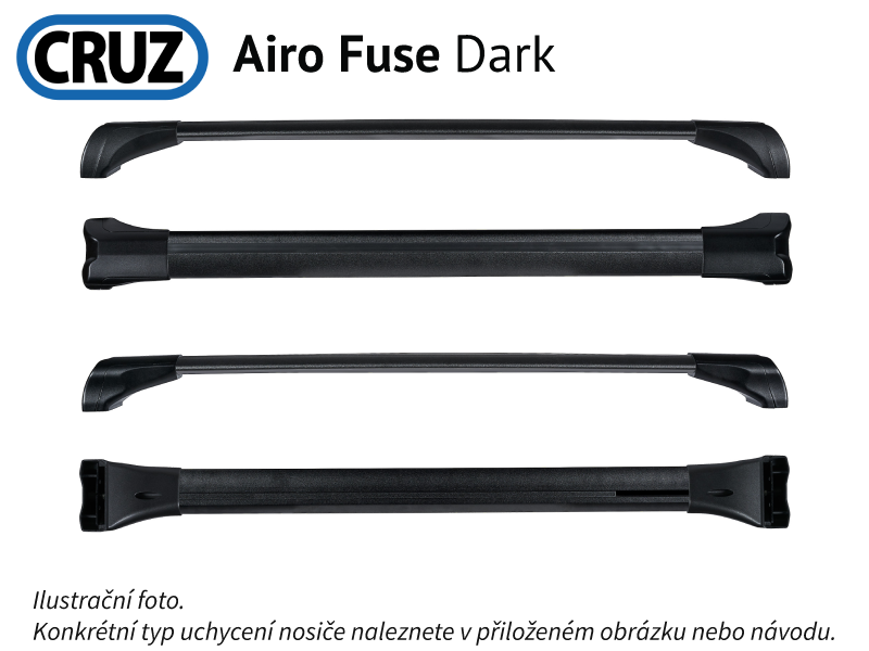 Střešní nosič Jeep Compass 17-, CRUZ Airo Fuse Dark