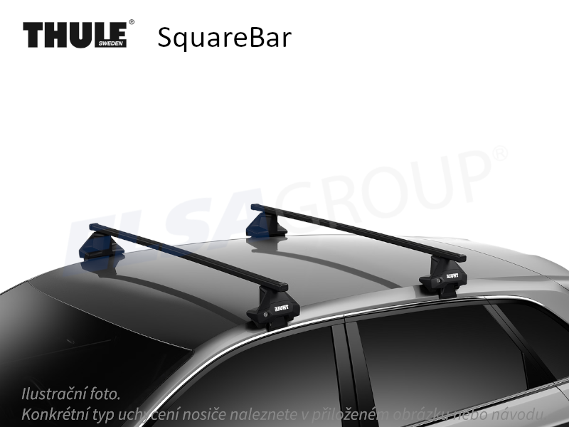 Střešní nosič Polestar 3 23- SquareBar, Thule