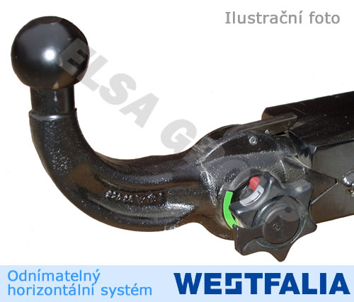 Ťažné zariadenie Peugeot 208 2012- , odnímatelný horizontal, Westfalia