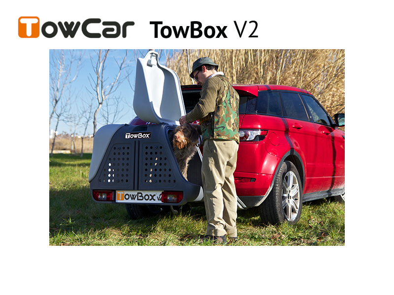 TowCar TowBox V2 Dog šedý, na ťažné zariadenie