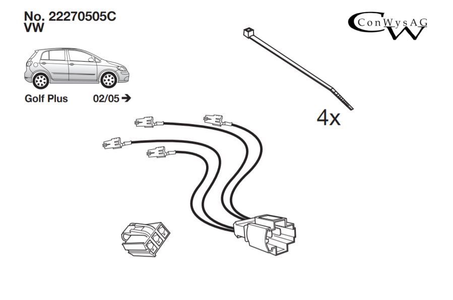 Rozšiřující sada pro Škoda Yeti, VW Tiguan, VW Touran, VW Golf Plus