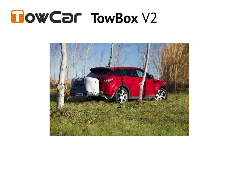 TowCar TowBox V2 Dog šedý, na ťažné zariadenie