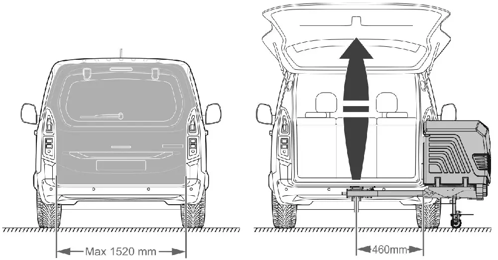 TowCar TowBox Camper V3 Short, uzavrený, na ťažné zariadenie