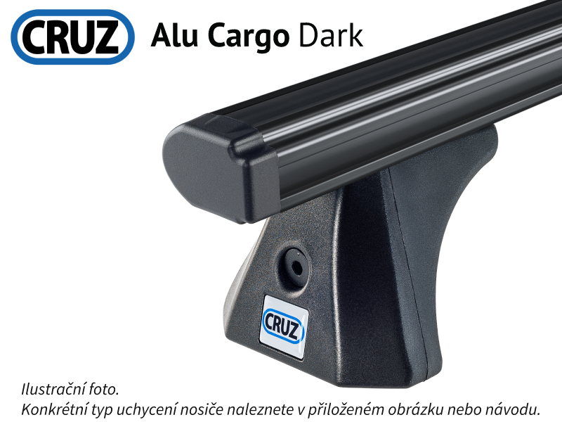 Střešní nosič VW Transporter T5/T6 / Multivan 03-, Cruz Alu Cargo Dark