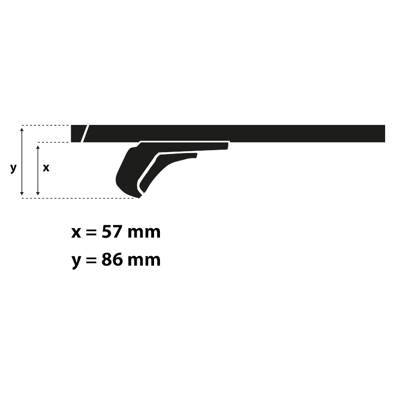 Střešní nosič Audi A3 Sportback 04-19 G3 Clop 127 cm