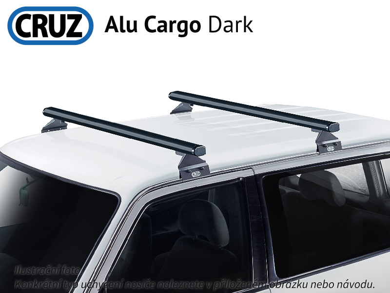 Střešní nosič Mitsubishi L-200 double cab 06-15, CRUZ ALU Cargo Dark