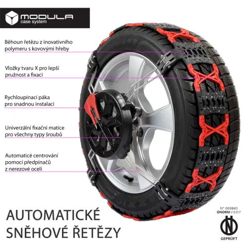 Automatické snehové reťaze 40, plastové, Modula