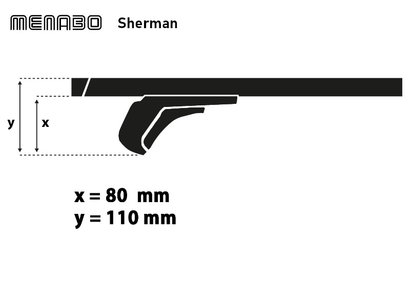 Strešný nosič Daewoo Matiz 09/98- HB, Typ M100/M150, Menabo Sherman