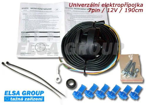 Elektroinštalácia univerzálna 7-pinová 190 cm