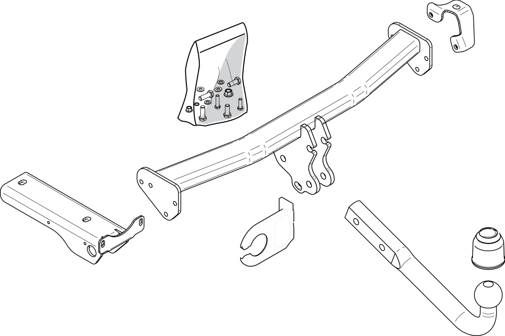 Ťažné zariadenie Land Rover Freelander 2007/05-2012/10 (II L359) , pevný čep 2 šrouby, BRINK