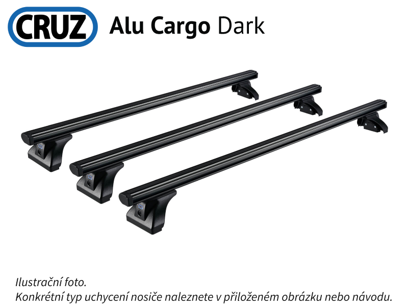 Střešní nosič Peugeot Partner 18-, Cruz Alu Cargo Dark
