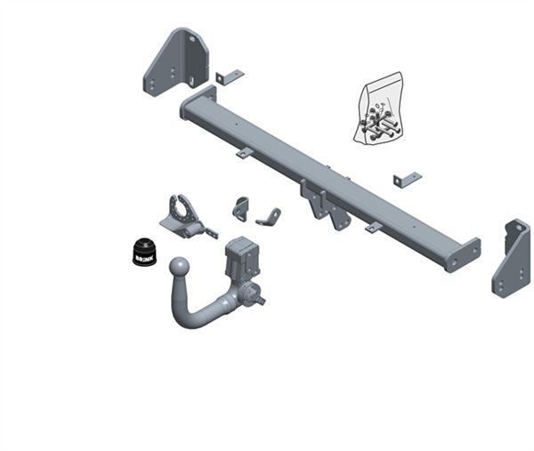 Ťažné zariadenie BMW 3-serie sedan 2012-2014/02 (F30), vertikální, BRINK