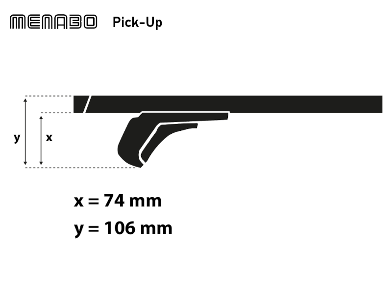 Strešný nosič Audi Q5 11/08-05/16 SUV, Typ 8RB, Menabo Pick-Up