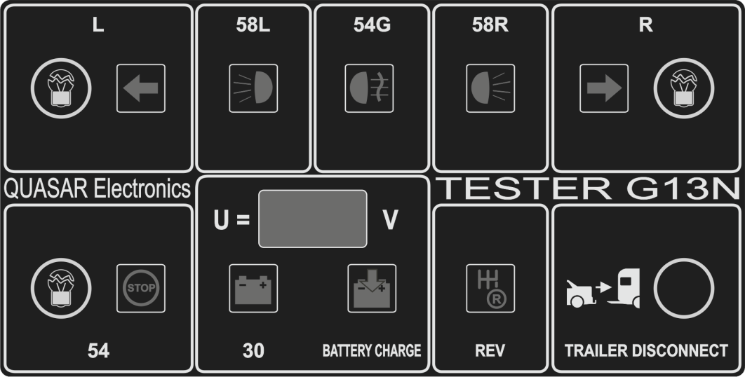 Tester zapojenia elektroinštalácie 7+13pinov/12V pre CAN-BUS