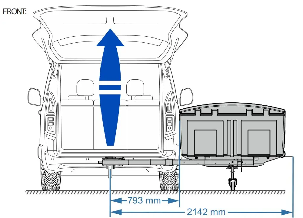 TowCar TowBox Camper V3 Short, uzavrený, na ťažné zariadenie