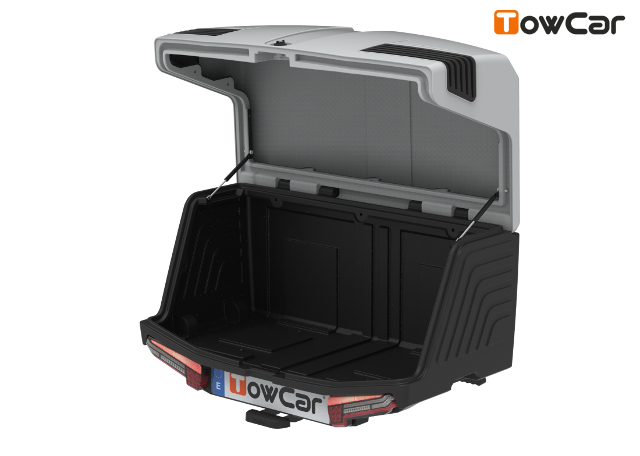 TowCar TowBox V3 bílý, uzavrený, na ťažné zariadenie