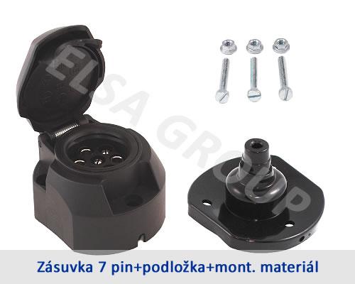 Zásuvka 7pin (DIN)+podložka