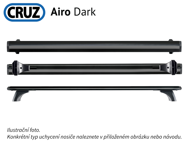 Střešní nosič Kia Carens 5dv. MPV 13-16, CRUZ Airo FIX Dark