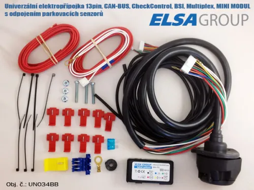 Elektroinštalácia 13pin uni. CC/CAN-BUS, +PDC, MINI